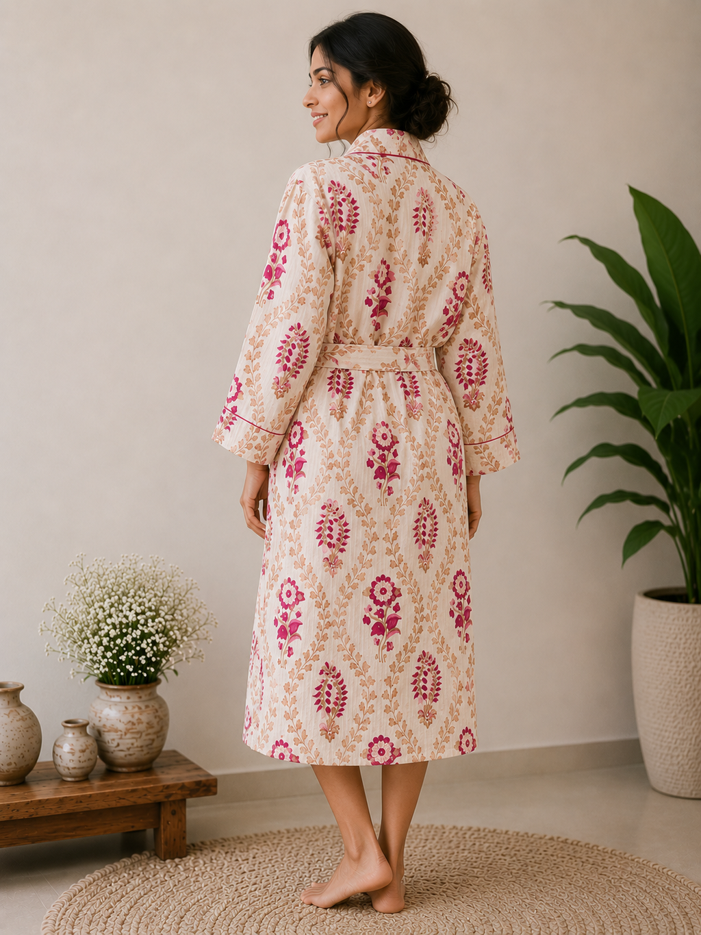 Floral Waffle Bathrobes Collection
