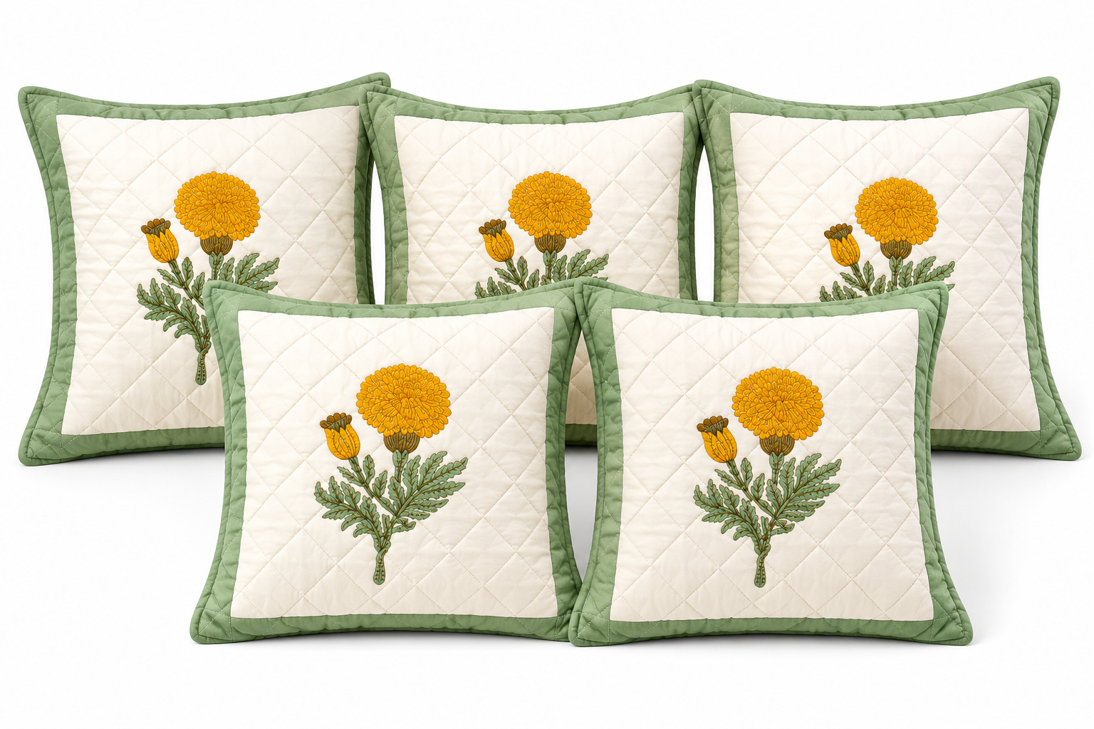 Designer Pillow Covers Collection Yellow Rose