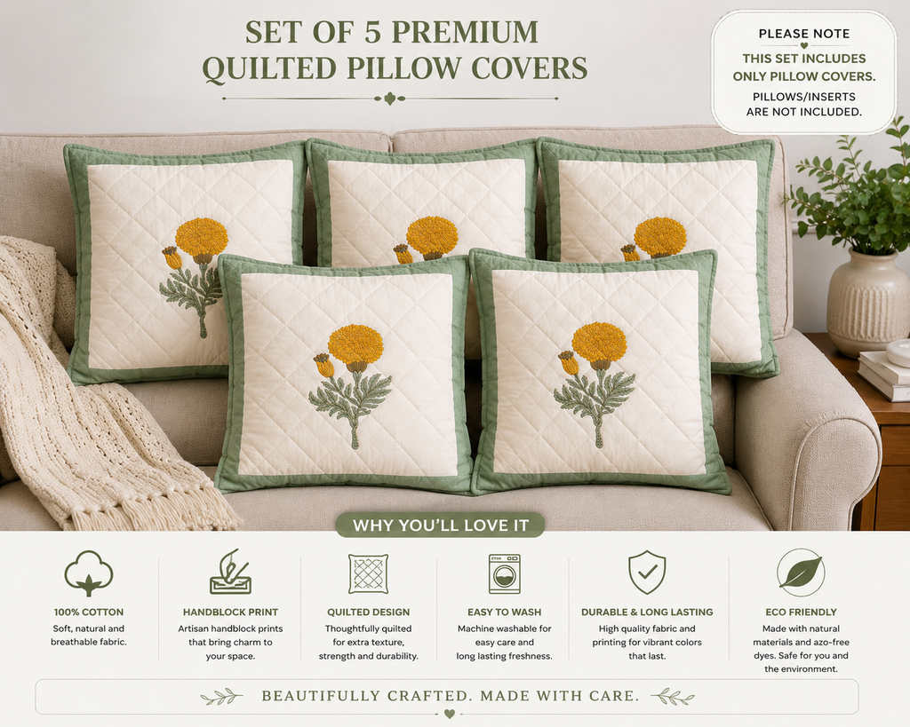 Designer Pillow Covers Collection Yellow Rose