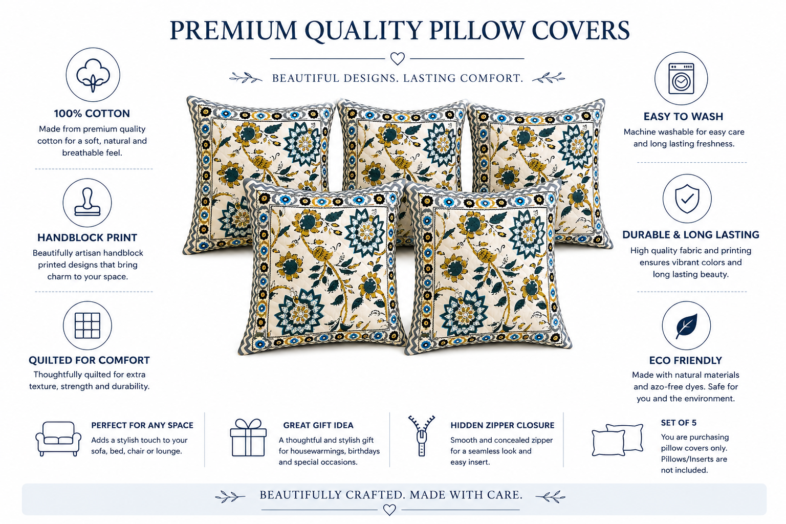 Designer Pillow Covers Collection Purle
