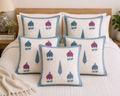 Designer Pillow Covers Collection White Blue