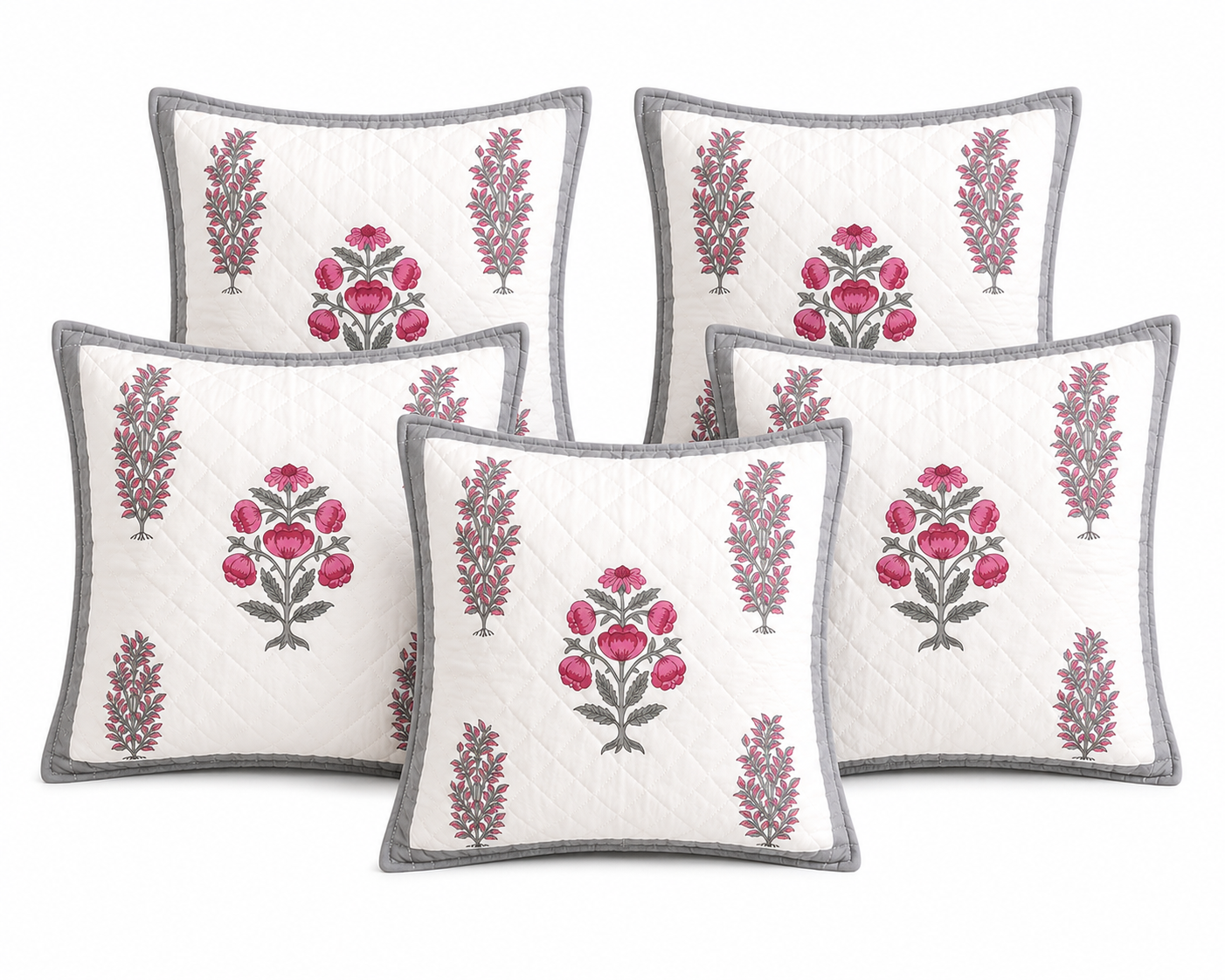 Designer Pillow Covers Collection Grey Pink
