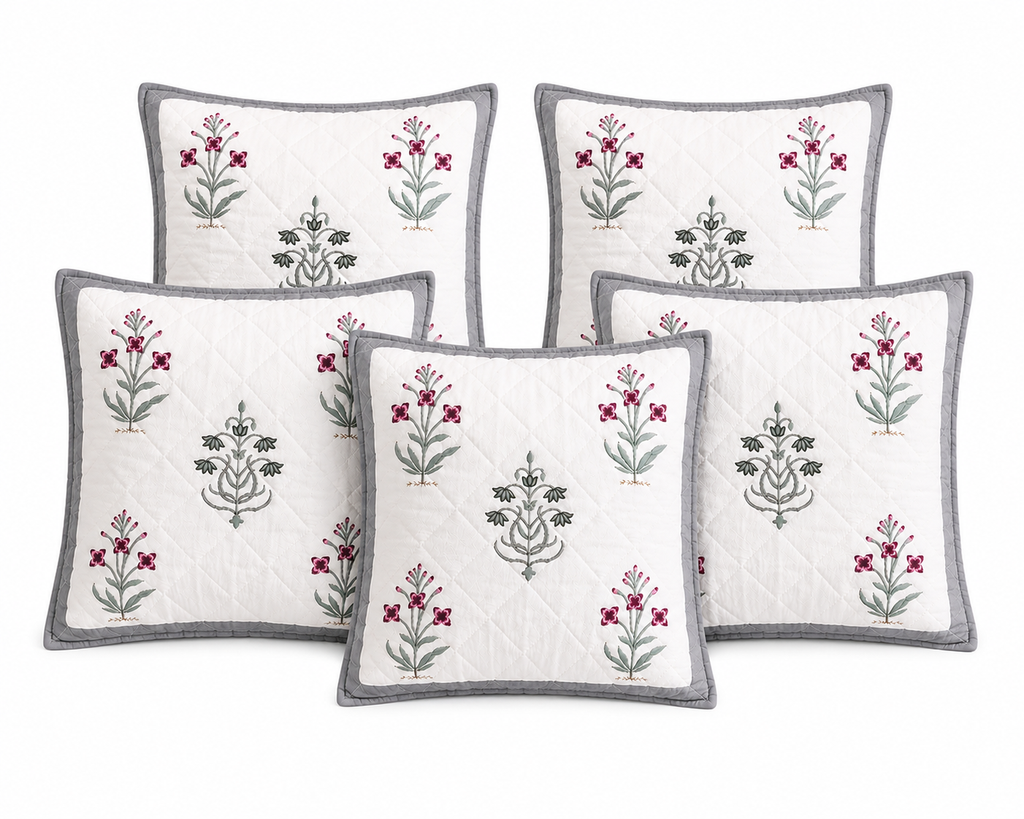 Designer Pillow Covers Collection White Pink