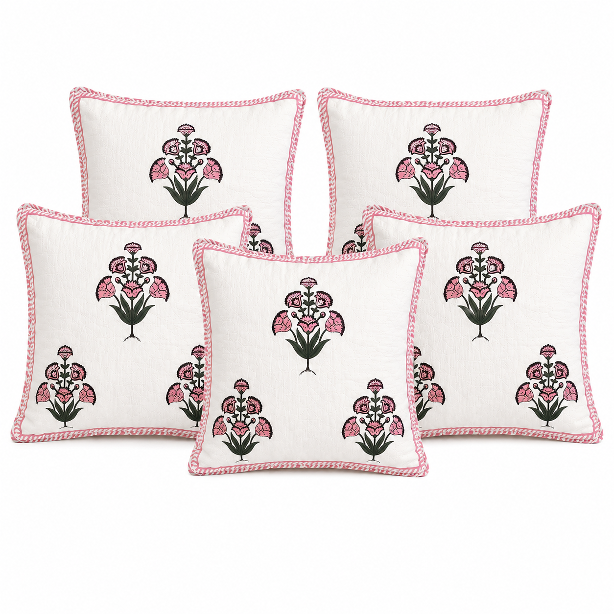 Designer Pillow Covers Collection Green Pink